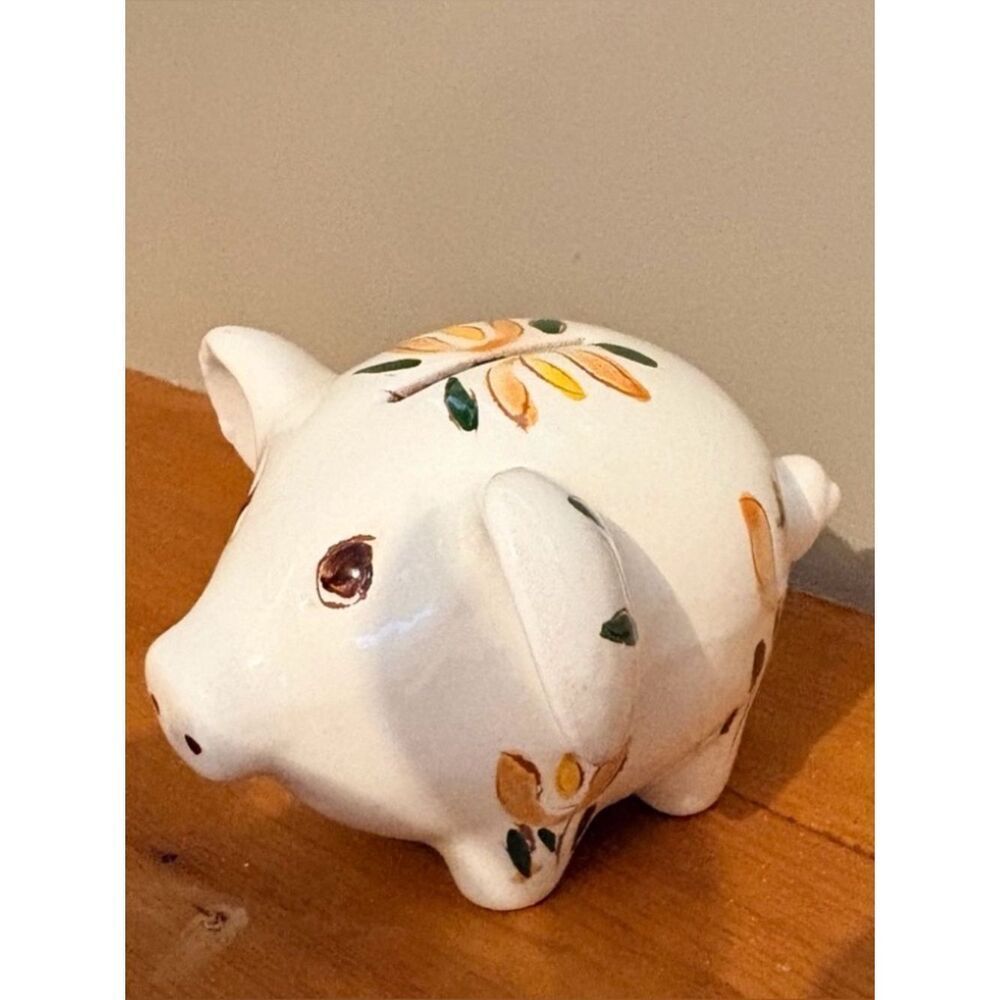 Vintage Stangl Pottery Piggy Bank Hand Painted Smash Bank USA